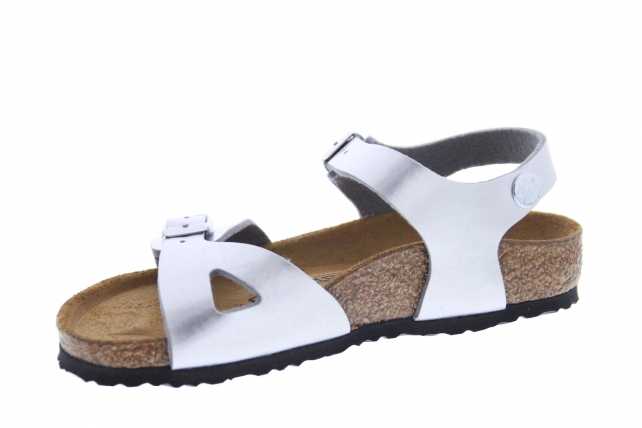 Birkenstock Rio Soft Metallic Argent pour Enfant - Profil